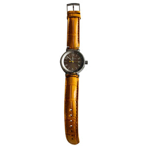 Louis Vuitton tambour yellow steel watch