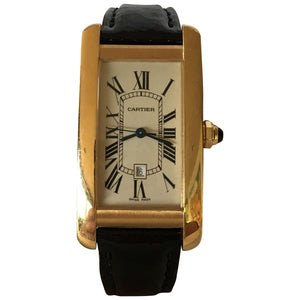 Cartier tank américaine gold yellow gold watch