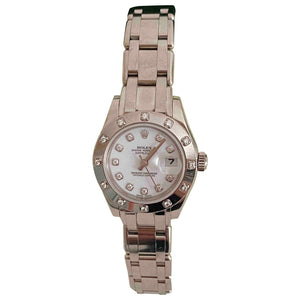 Rolex lady datejust pearlmaster white white gold watch