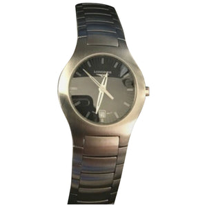 Longines silver steel watch