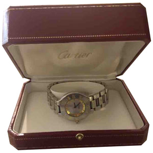 Cartier must 21 silver gold plated watch
