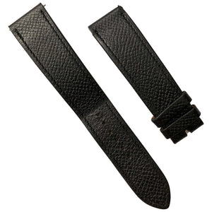 Hermès black leather watch