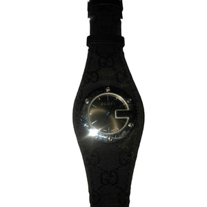 Gucci black steel watch