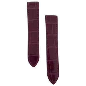 Cartier santos 100 purple exotic leathers watch