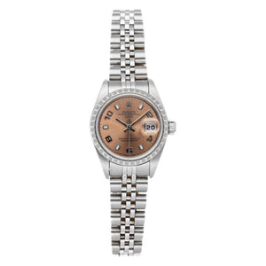 Rolex lady datejust 26mm pink steel watch