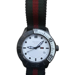 Gucci black steel watch