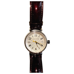 Louis Vuitton tambour metallic steel watch