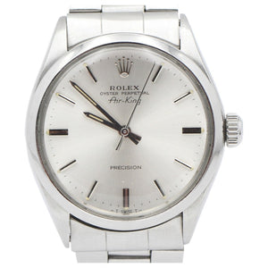 Rolex air king silver steel watch