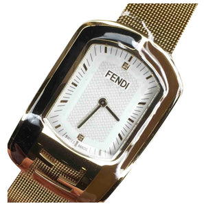 Fendi gold steel watch