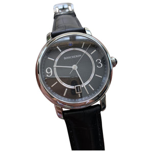 Boucheron epure black steel watch