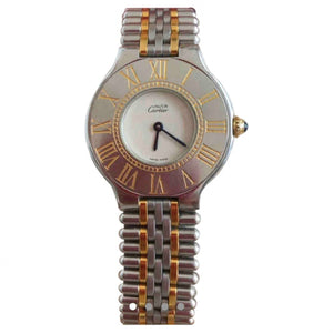 Cartier must 21  gold plated watch