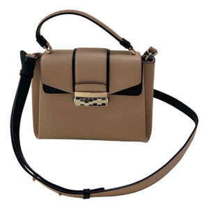 Bvlgari serpenti beige leather handbag