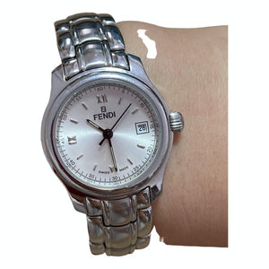 Fendi silver steel watch