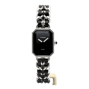 Chanel première black steel watch