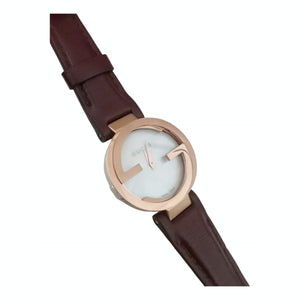 Gucci interlocking brown steel watch