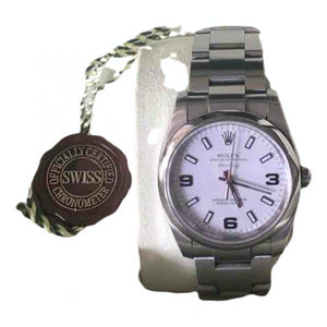 Rolex air king grey steel watch
