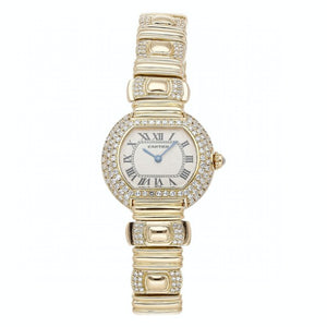 Cartier silver yellow gold watch