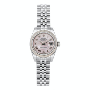 Rolex lady datejust 26mm pink steel watch