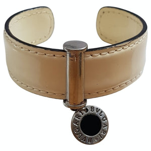 Bvlgari beige patent leather bracelets