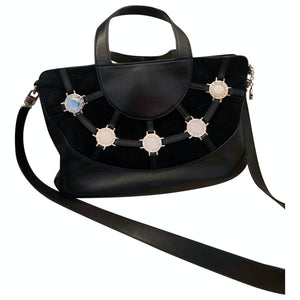 Bvlgari black leather handbag