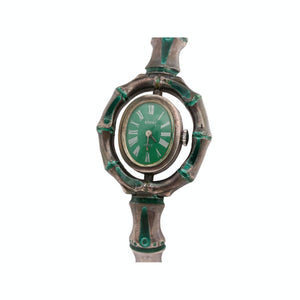 Gucci green steel watch