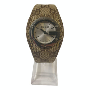 Gucci sync beige steel watch