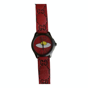 Gucci g-timeless red steel watch