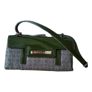 Bvlgari green cloth handbag