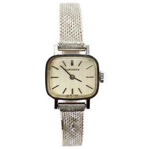Longines silver steel watch