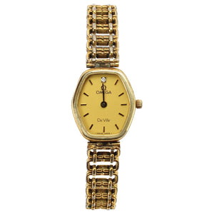 Omega de ville  white gold plated watch