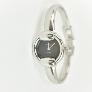 Gucci horsebit silver steel watch