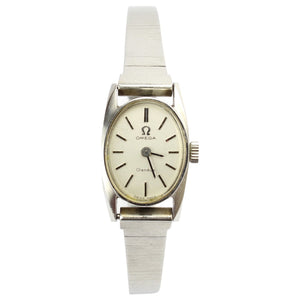 Omega silver steel watch