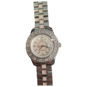 Dior christal silver steel watch
