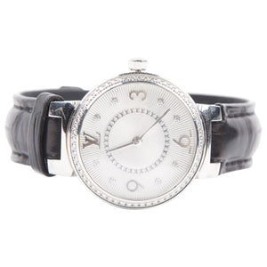 Louis Vuitton tambour black steel watch
