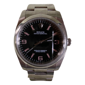 Rolex oyster perpetual 39mm grey steel watch