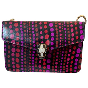 Bvlgari serpenti multicolour leather handbag