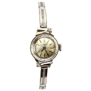 Longines silver white gold watch