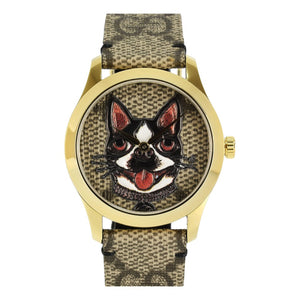Gucci brown steel watch