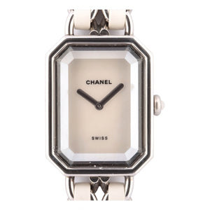 Chanel première white steel watch