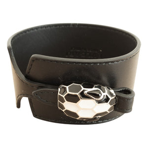 Bvlgari serpenti black leather bracelets