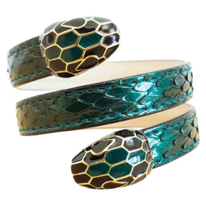Bvlgari serpenti green python bracelets