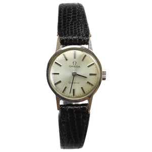 Omega silver steel watch