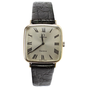 Omega silver steel watch