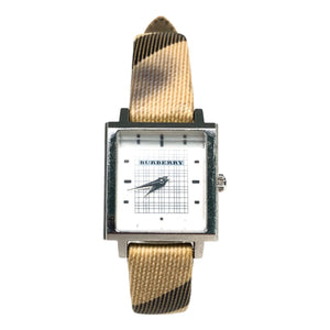 Burberry beige steel watch
