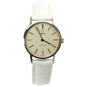 Omega de ville  beige steel watch