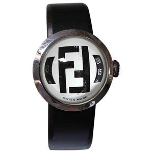 Fendi black steel watch