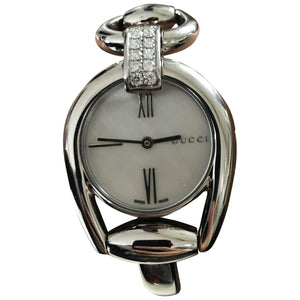 Gucci horsebit silver steel watch
