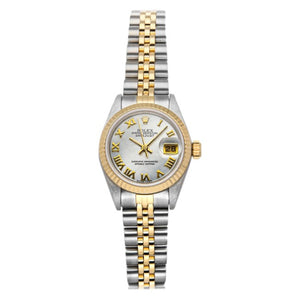 Rolex lady datejust 26mm white gold and steel watch