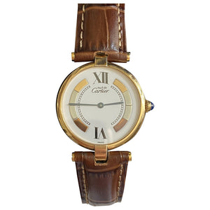 Cartier must vendôme  gold silver gilt watch