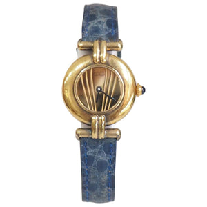 Cartier blue silver gilt watch